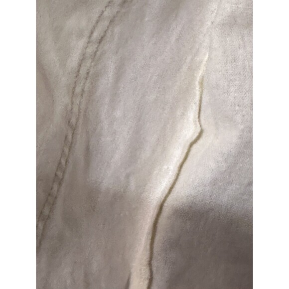 7 FOR ALL MANKIND Shirt Jacket Ecru Brown Top Stitching Button Patch Pockets XL - Picture 12 of 16